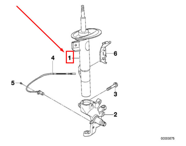 BMW 7 E38 shock absorber front right 1096150 31311096150 NEW ORIGINAL - Image 4