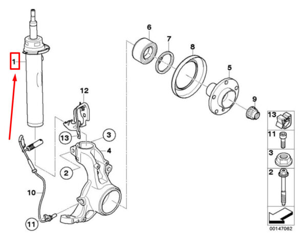 BMW 3 COUPE E92 FRONT RIGHT SHOCK ABSORBER 31316779984 6779984 NEW ORIGINAL - Image 4