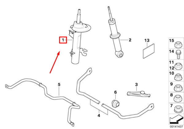 MINI COOPER R50, R53 JCW strut front right 31316780522 NEW ORIGINAL - Image 5