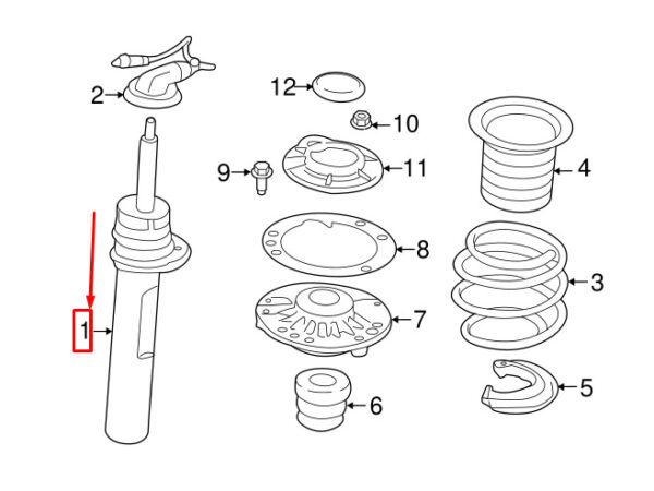 MINI CONVERTIBLE F57 FRONT RIGHT SHOCK ABSORBER 31316862448 6862448 NEW GENUINE - Image 4