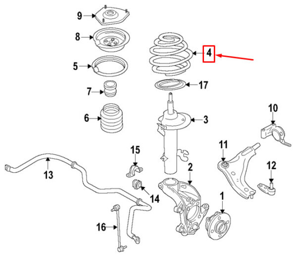 MINI COUNTRYMAN R60 FRONT COIL SPRING 9806812 31339806812 NEW GENUINE - Image 4