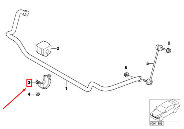 BMW 3 E46 Front Suspension Stabiliser Bracket 31356754336 NEW ORIGINAL - Image 5