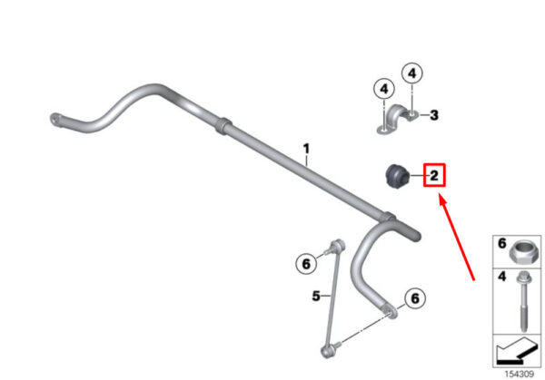 MINI COUPE R58 Stabilizer Pendulum Rod Female 31356772843 6772843 NEW GENUINE - Image 4
