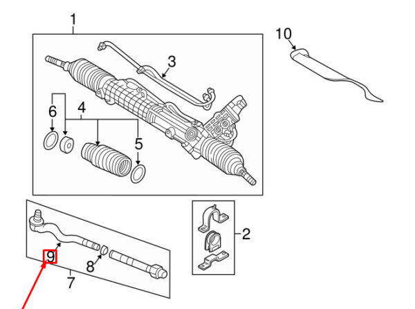 MINI COOPER R50 TIE ROD END FRONT RIGHT OUTER 32216754566 NEW GENUINE - Image 5