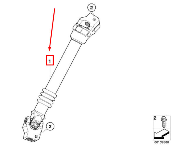 BMW 3 Coupe E92 lower steering shaft 6769166 32306769166 NEW ORIGINAL - Image 4