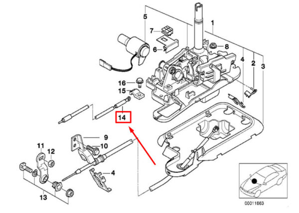 BMW 5 E39 Shifter Lock Cable 1161865 32311161865 NEW ORIGINAL - Image 5
