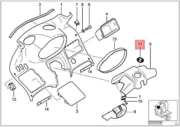 BMW C1N C1 0191 200 0192 Original Plate 32341092542 - Image 4