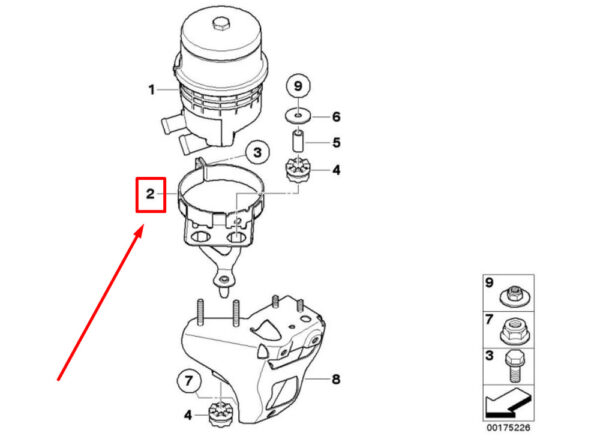BMW 3 E90 engine oil carrier bracket 6768095 32416768095 NEW ORIGINAL - Image 4