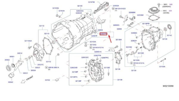 32898VB00A NISSAN NAVARA MK3 D23 Transmission Slide Ball Bearing 32898VB00A NEW GENUINE