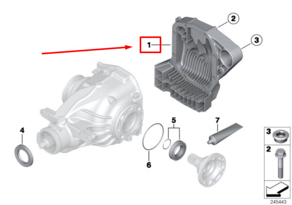 BMW 3 Coupe E92 transmission cover 33132283312 2283312 NEW ORIGINAL - Image 4