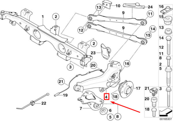 MINI CONVERTIBLE R52 rear left longitudinal handlebar 6769025 33326769025 NEW REAL - Image 4
