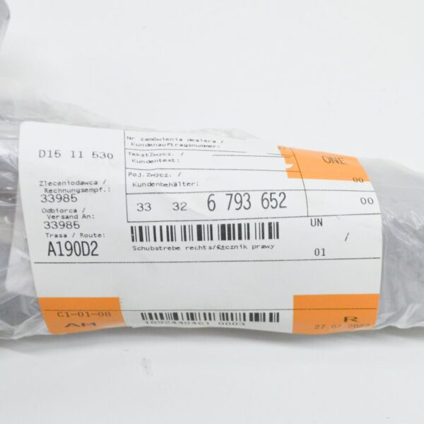 BMW 3 GT F34 rear axle carrier right pushbar 33326793652 NEW REAL
