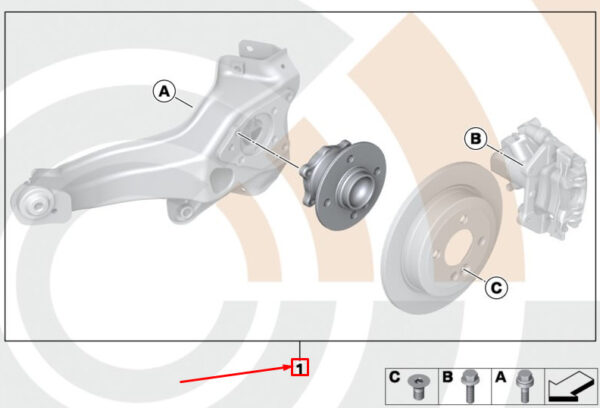 MINI CLUBMAN R55 Rear Wheel Bearing Repair  33412361250 2361250 NEW Original - Image 5