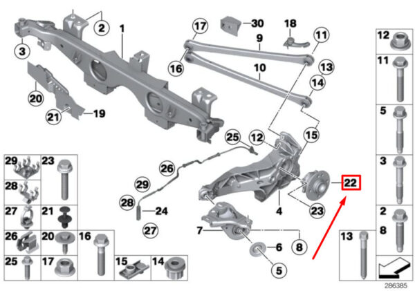 NEU MINI CABRIO R57 HINTEREN RADNABENBAUGRUPPE 33416786552 6786552 ORIGINAL - Image 4