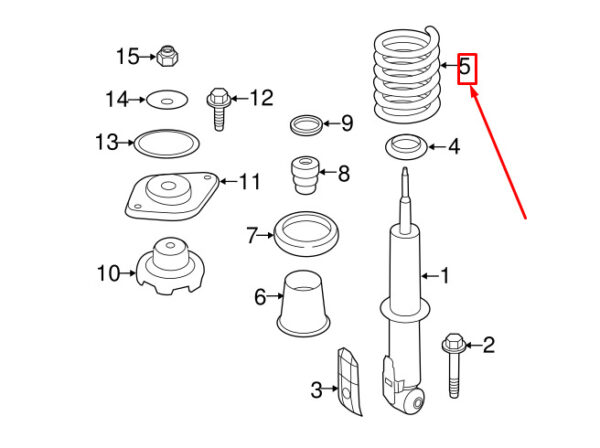 MINI COUNTRYMAN R60 REAR COIL SPRING 33539806823 39806823 NEW GENUINE - Image 4