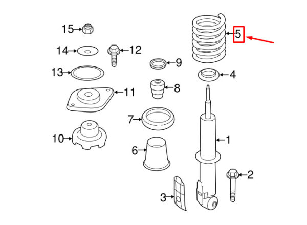MINI COUNTRYMAN R60 REAR COIL SPRING 33539806830 9806830 NEW GENUINE - Image 4
