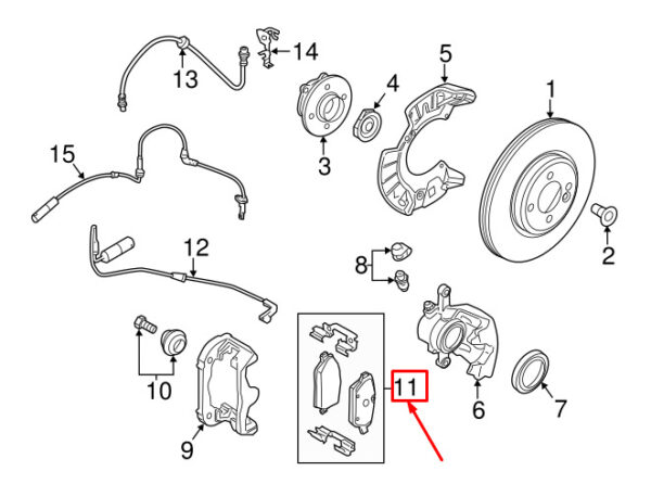 MINI COOPER F56 front brake pads 34106885503 6885503 NEW ORIGINAL - Image 4