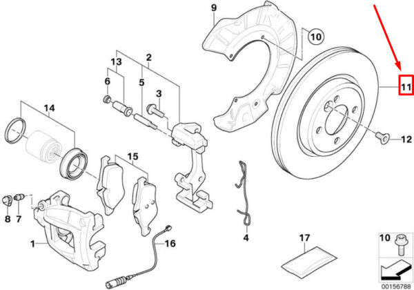 NEW MINI CONVERTIBLE R52 VENTILATED BRAKE DISC 34111502891 1502891 ORIGINAL - Image 4