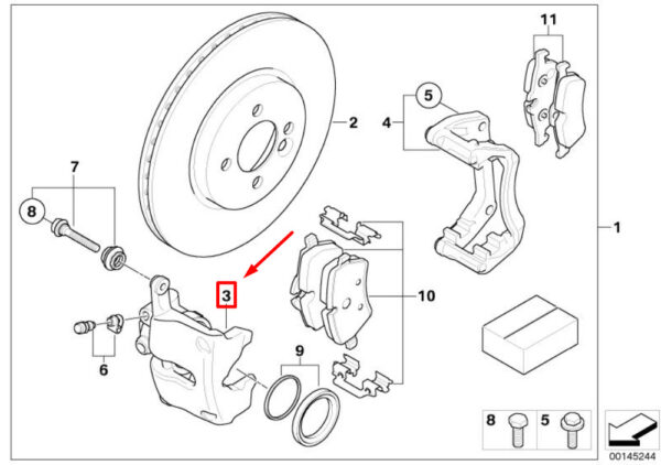 MINI COOPER R50 JCW caliper housing front left 34116770191 NEW ORIGINAL