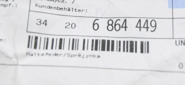 BMW 2 F45 Rear Brake Caliper Spring 6864449 34206864449 NEW ORIGINAL