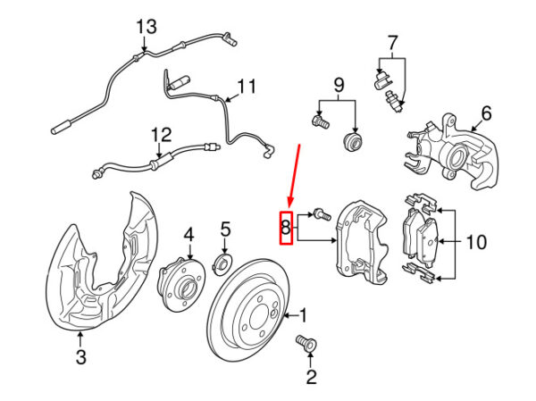 MINI COOPER F55 REAR LEFT BRAKE CALIPER 34216865927 6865927 NEW GENUINE - Image 4