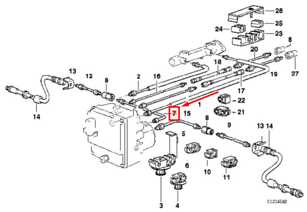 BMW 7 E38 front brake line 6755563 34326755563 NEW ORIGINAL - Image 4