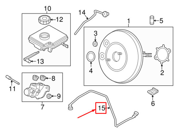 MINI CLUBMAN R55 BRAKE VACUUM LINE 34337598792 7598792 NEW GENUINE - Image 4
