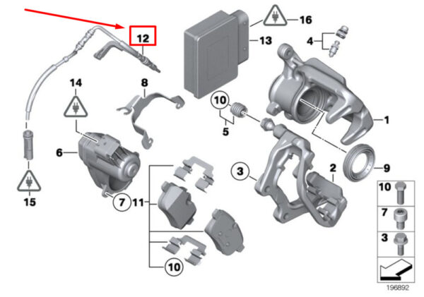 BMW Z4 Roadster E89 Rear ABS Sensor 34356789446 6789446 NEW ORIGINAL - Image 4