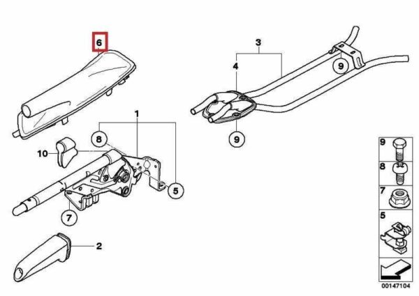New ORIGINAL BMW E90-E93 Black Leather Handbrake Lever Cover RHD 7155625 OEM - Image 5