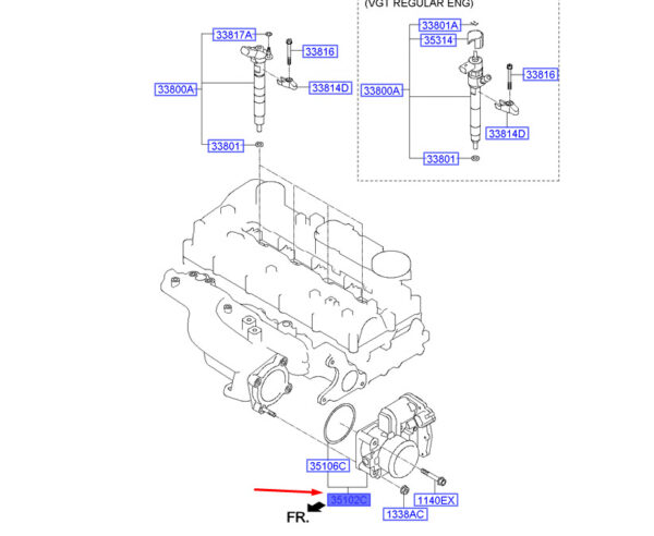 351002F100 Hyundai Santa Fe MK3 DM Throttle Body Air Control Valve 351002F100 NEW GENUINE