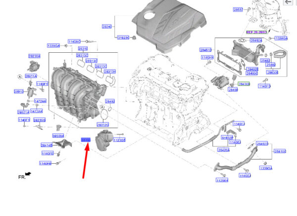 351002S000 Hyundai Tucson NX4 MK4 throttle housing 351002S000 NEW ORIGINAL