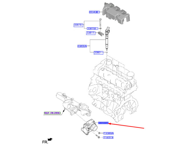 351002U000 Hyundai Tucson NX4 Drosselklappengehäuse Luftregelventil Baugruppe 351002U000
