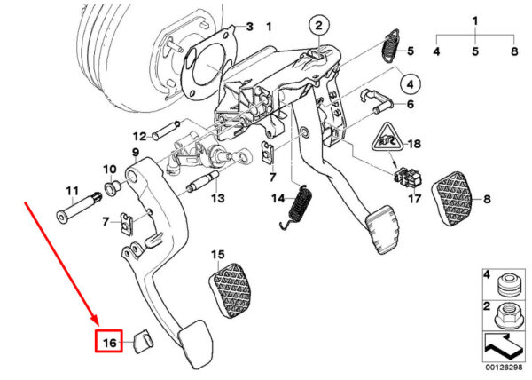 BMW 5 E60 clutch pedal stop buffer 35306759939 6759939 NEW ORIGINAL - Image 4