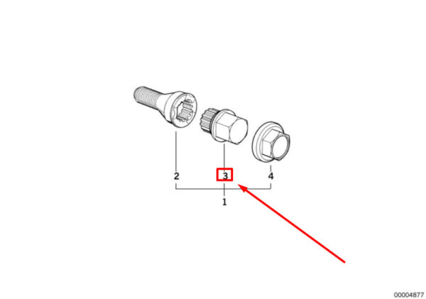 MINI CONVERTIBLE R52 Wheel Screw Adapter with Code 20 1181250 36131181250 NEW REAL - Image 4