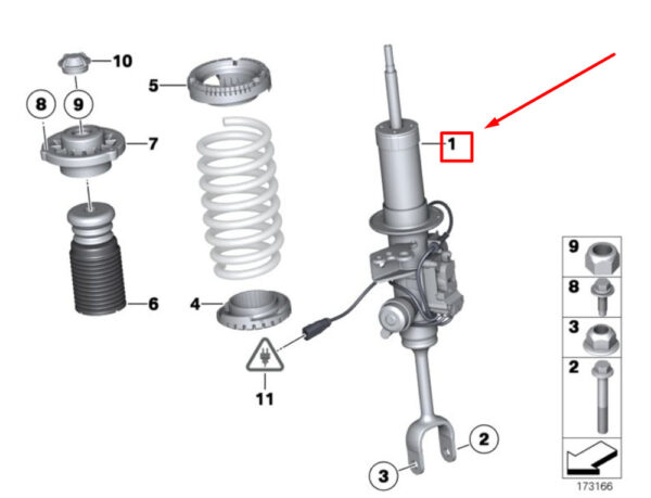 BMW 5 F10 Front Right Shock Absorber 6796858 37116796858 NEW ORIGINAL - Image 5