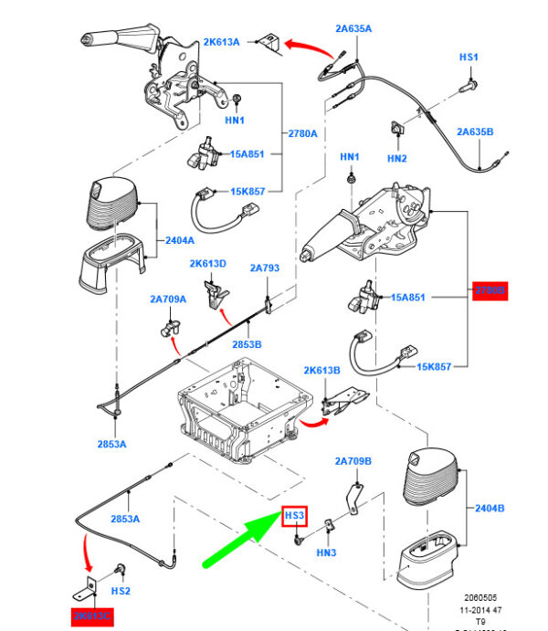 NEU ORIGINAL OEM 3759229 NEW FORD TRANSIT MK3 PARKING BRAKE HOLDER SCREW 3759229 W505020-S424 GENUINE