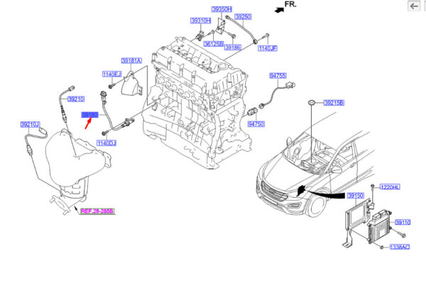 3918025300 Hyundai Santa FE MK3 DM Crankshaft Position Sensor 3918025300