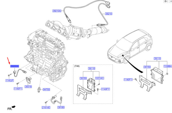 392502B000 HYUNDAI I30 MK3 KNOCK SENSOR 392502B000