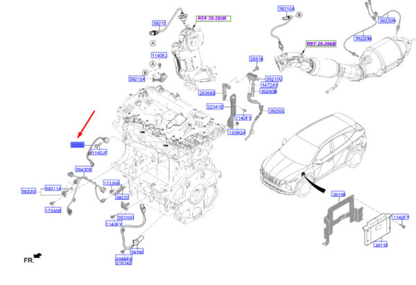 392502M400 Hyundai Tucson NX4 MK4 Motor Knock Sensor 392502M400