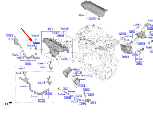 393002M417 Hyundai Tucson NX4 MK4 Map Sensor 393002M417