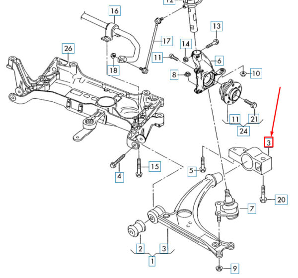 NEW ORIGINAL OEM 3C0199231F
