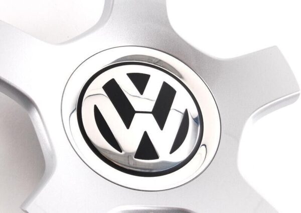 VW Golf MK5 R32 Diamond Silver Center Wheel Hub Cap 3C0601149R8Z8 Genuine - Image 5