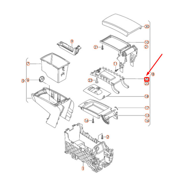 NEW GENUINE OEM 3C0864249D9B9
