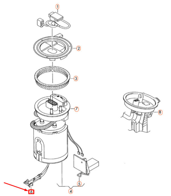 Volkswagen CC fuel suction jet pump 3AA919715 NEW ORIGINAL - Image 3