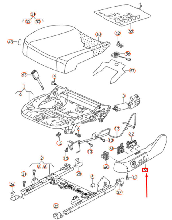 NEW GENUINE OEM 3C8881313B9B9