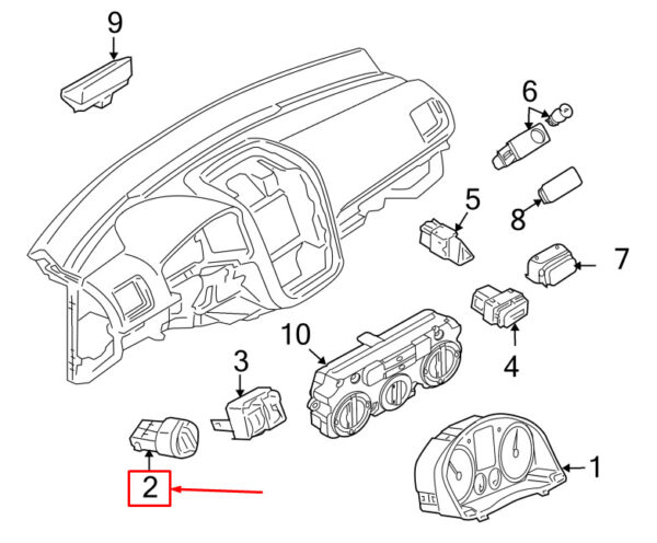 NEW OEM ORIGINAL 3C8941431F XSH / 3C8941431F