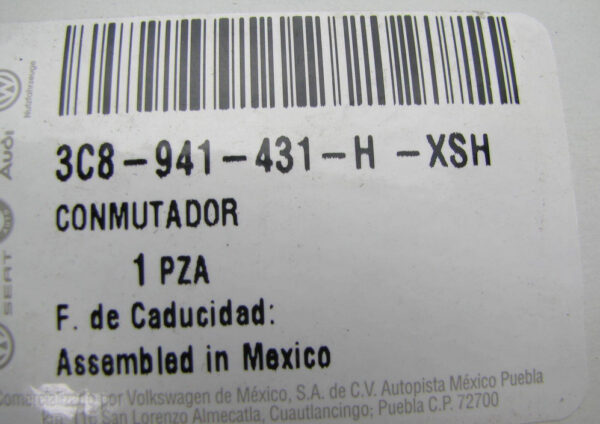 NEW VOLKSWAGEN AMAROK HEADLIGHT SWITCH 3C8941431HXSH ORIGINAL - Image 3
