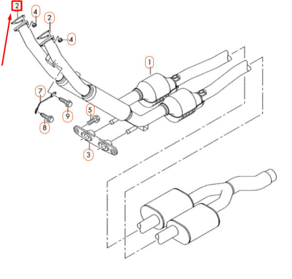 Audi A3 8P exhaust gasket gasket 3D0253115E NEW ORIGINAL - Image 3