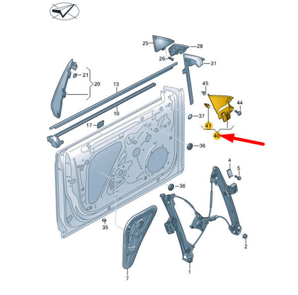 VW ARTEON 3H7 mirror triangle front left 3G883797382V NEW ORIGINAL - Image 4