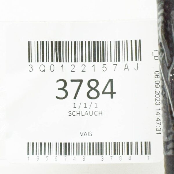 VW ARTEON 3H engine coolant hose 3Q0122157AJ NEW ORIGINAL